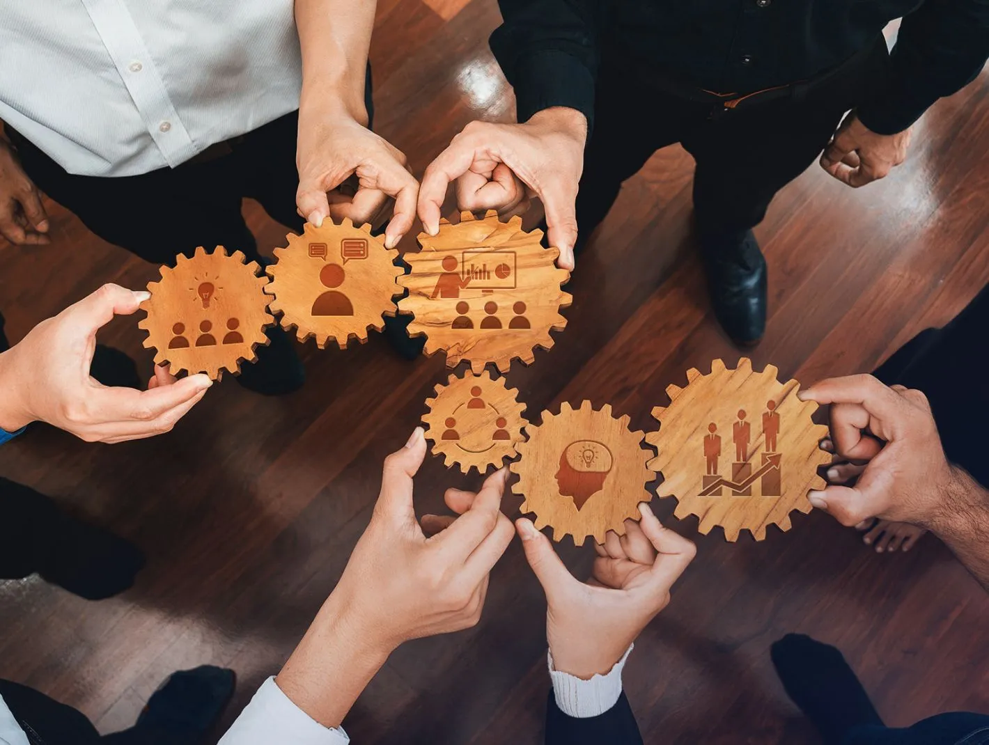 interoperable wooden cogs in system