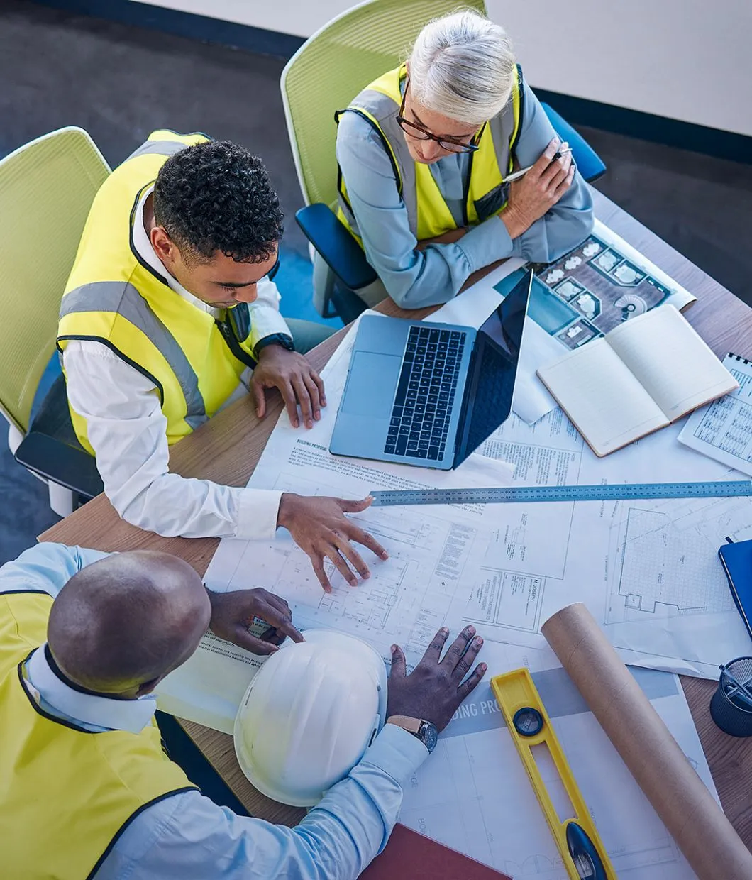 design team aerial view