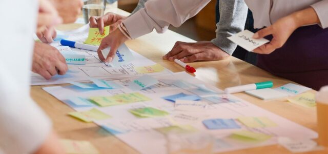 measurement system analysis postit notes on table